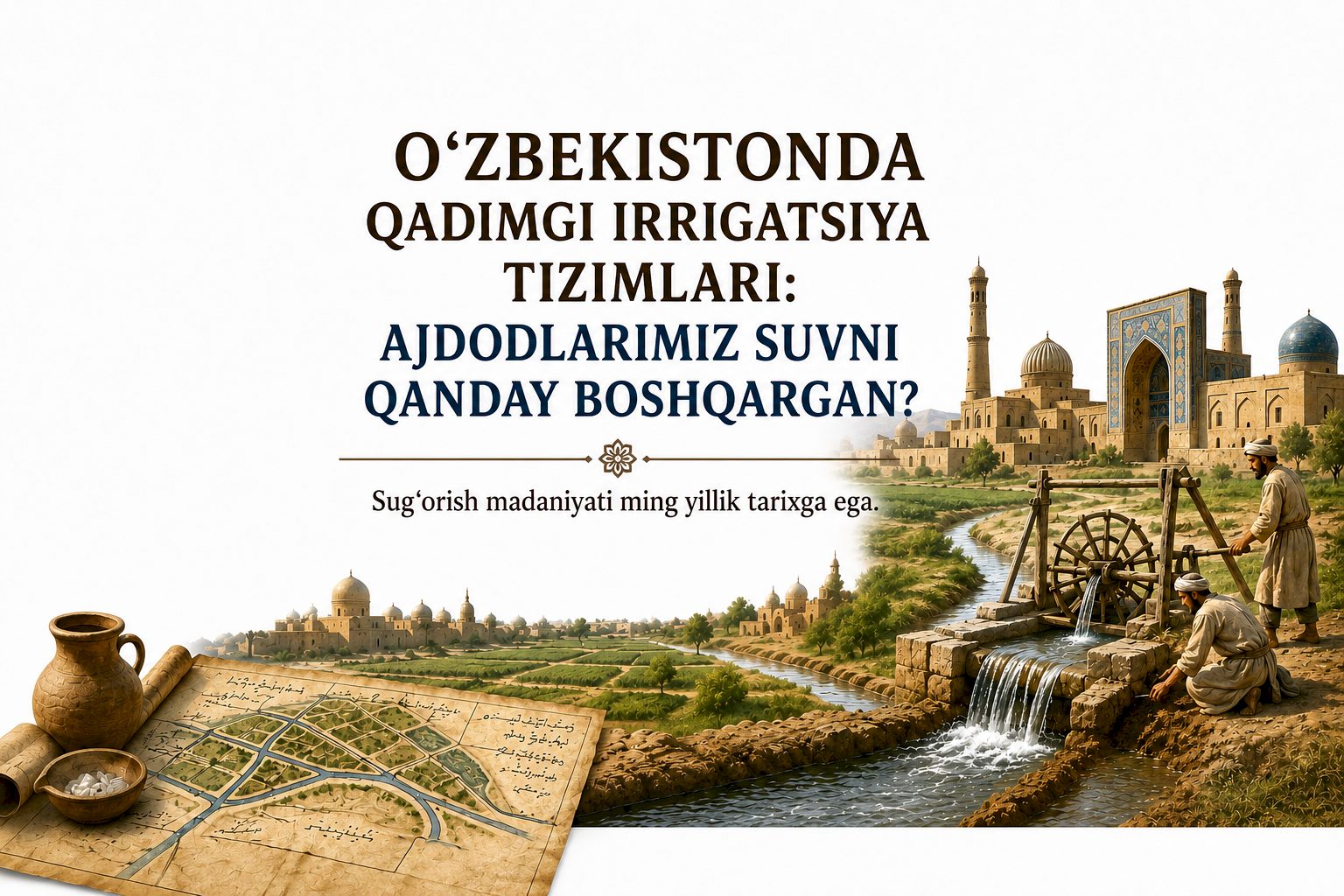 O‘zbekistonda qadimgi irrigatsiya tizimlari: Ajdodlarimiz suvni qanday boshqargan?